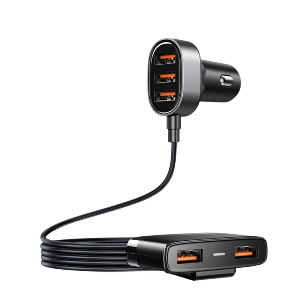 Joyroom JR-CL03 Fast Car Charger 5 Multi Ports USB Charging Hub, Black