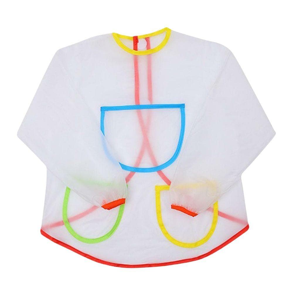 Waterproof Art Smock Transparent, Children Painting Smock, Kids Art Apron for Toddler for Cooking, Baking, Large