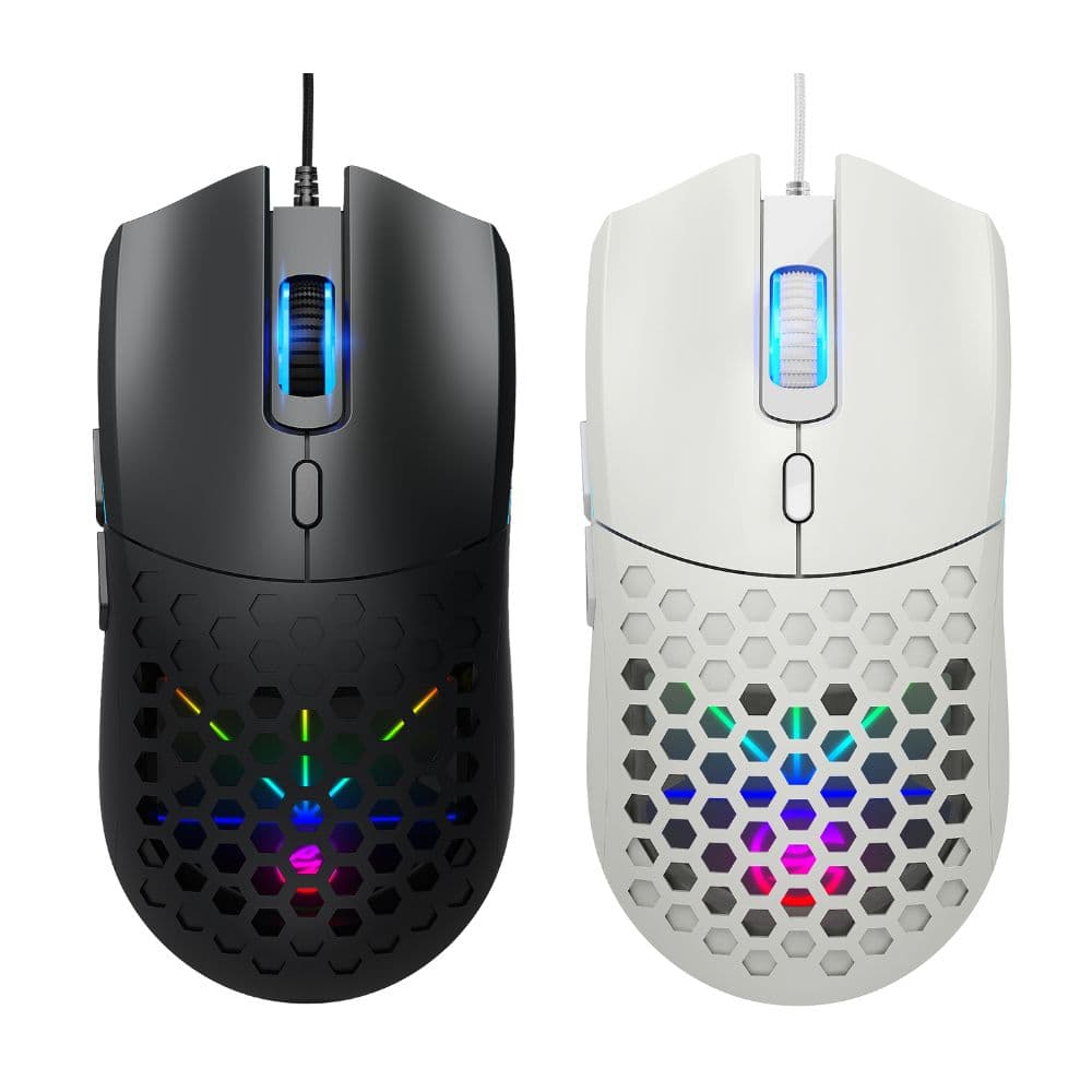 Snaketh RGB Gaming Mouse, Wired Optical Mouse with 7200 DPI, Huano 10M Click Switches, Matte UV Finish